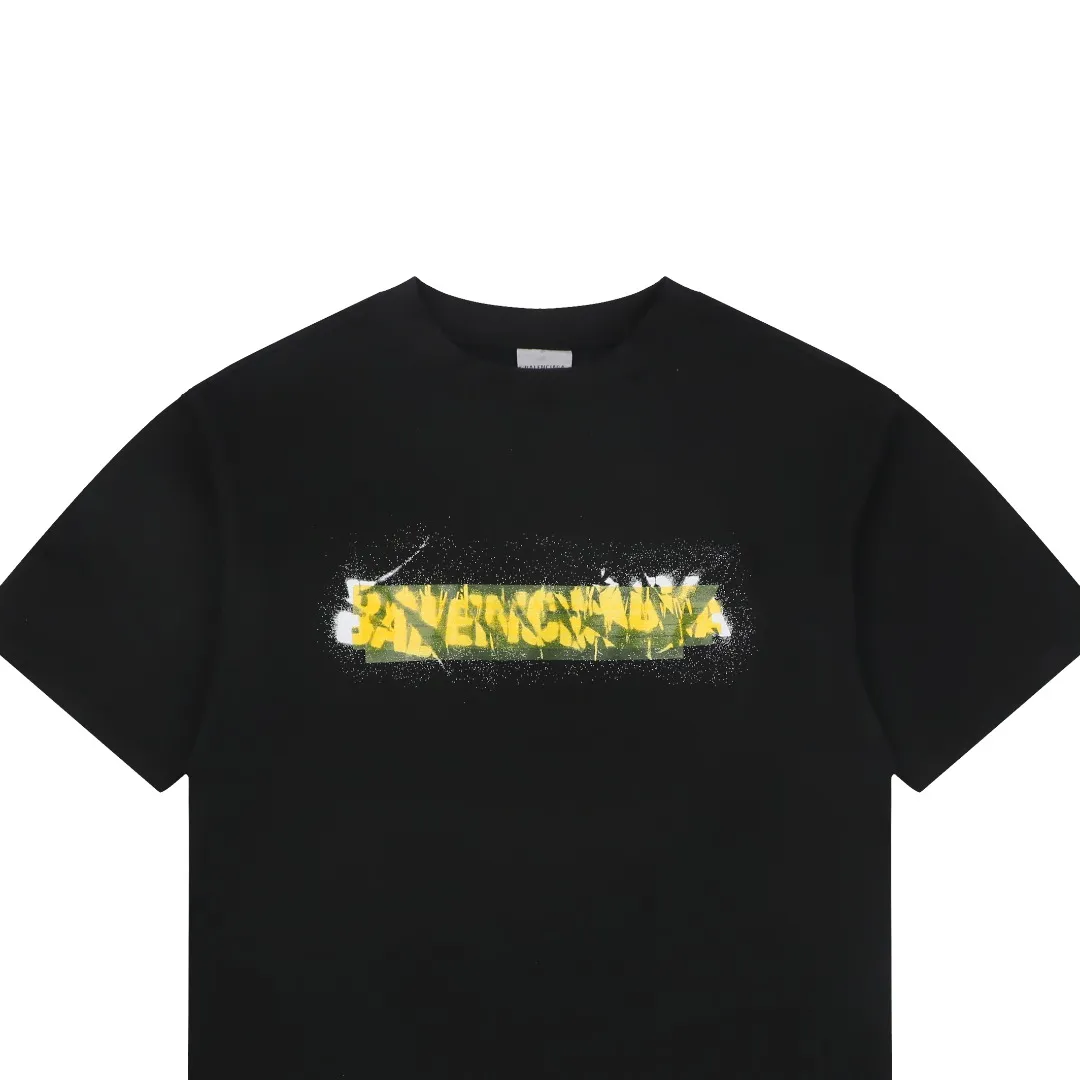 Blurred Tape Logo Oversized T-Shirt - Details