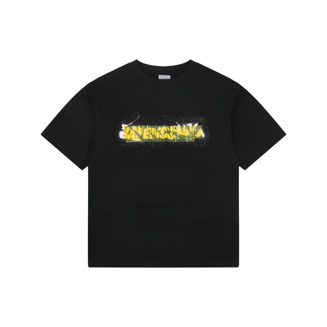 Blurred Tape Logo Oversized T-Shirt