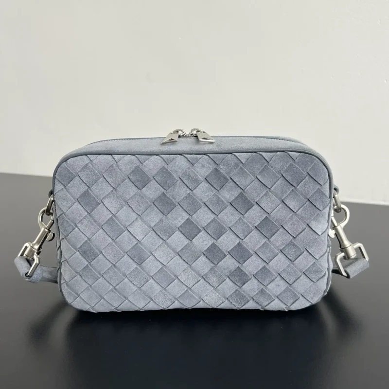 Bottega Veneta's new woven camera bag. Dimensions: 24.5 x 15 x 6 cm9