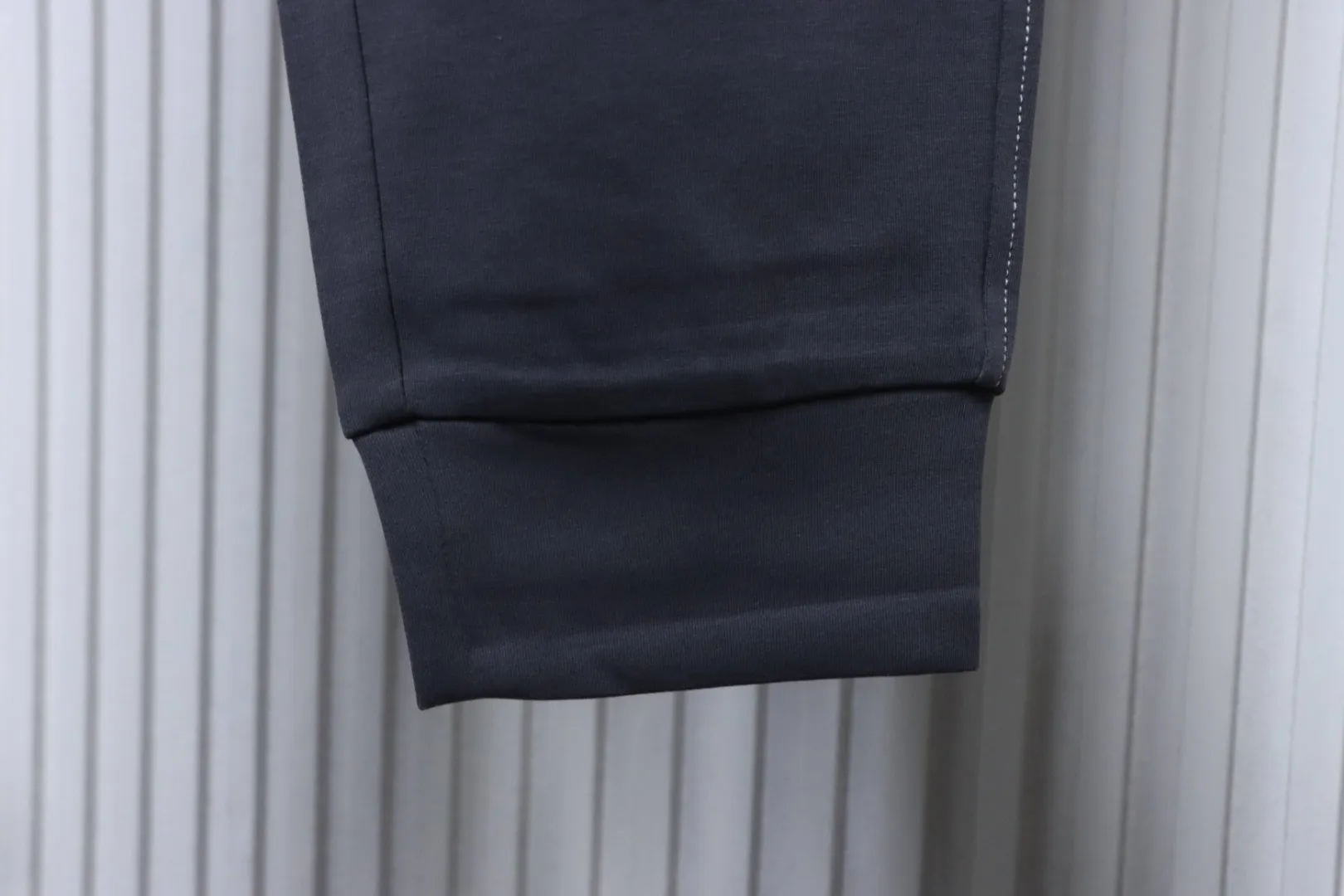 Casual Trousers with Triangle Logo Patch - Bottom Hem