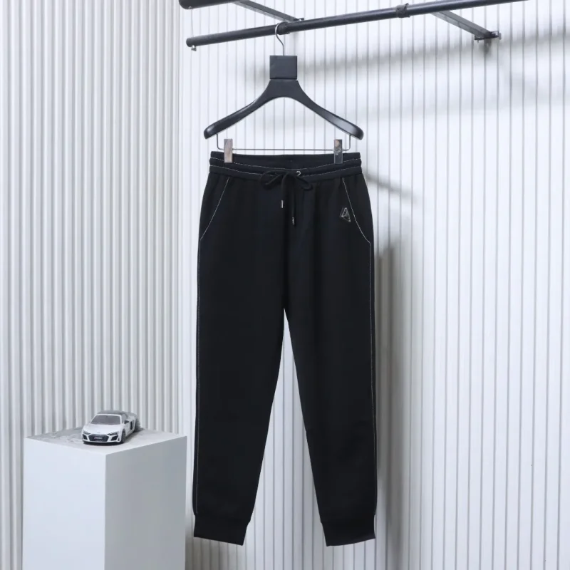 Casual Trousers with Triangle Logo Patch