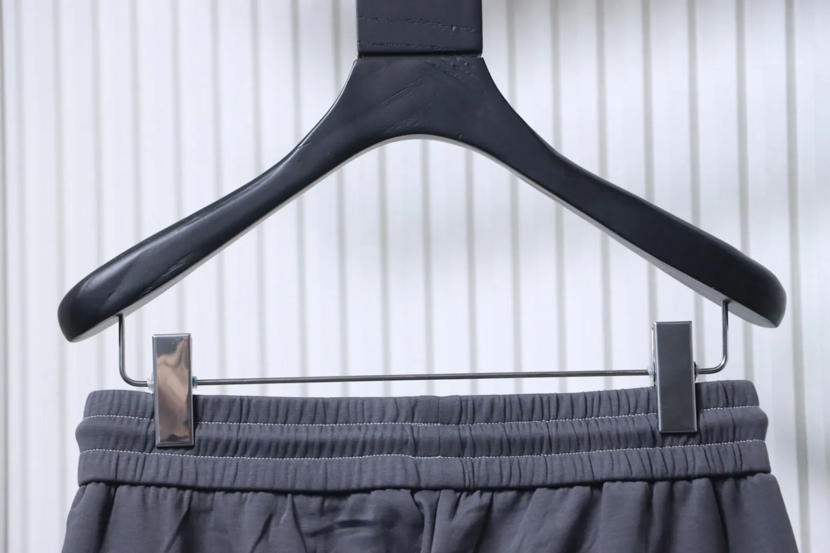 Casual Trousers with Triangle Logo Patch - Rear Waistline