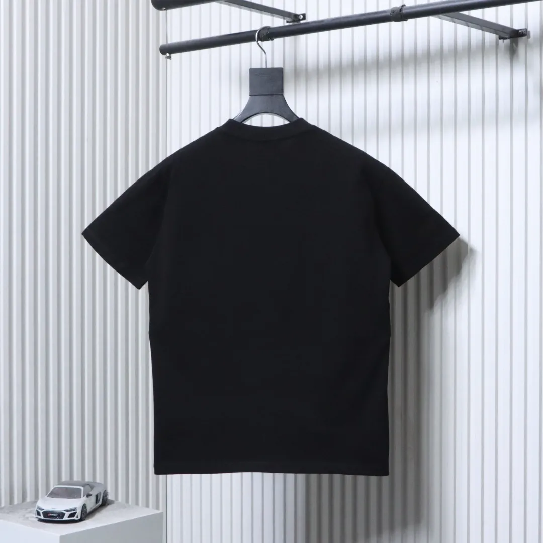 Collaboration Logo Print T-Shirt - Rear View Black