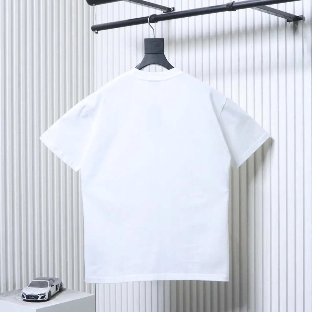 Collaboration Logo Print T-Shirt - Rear View White