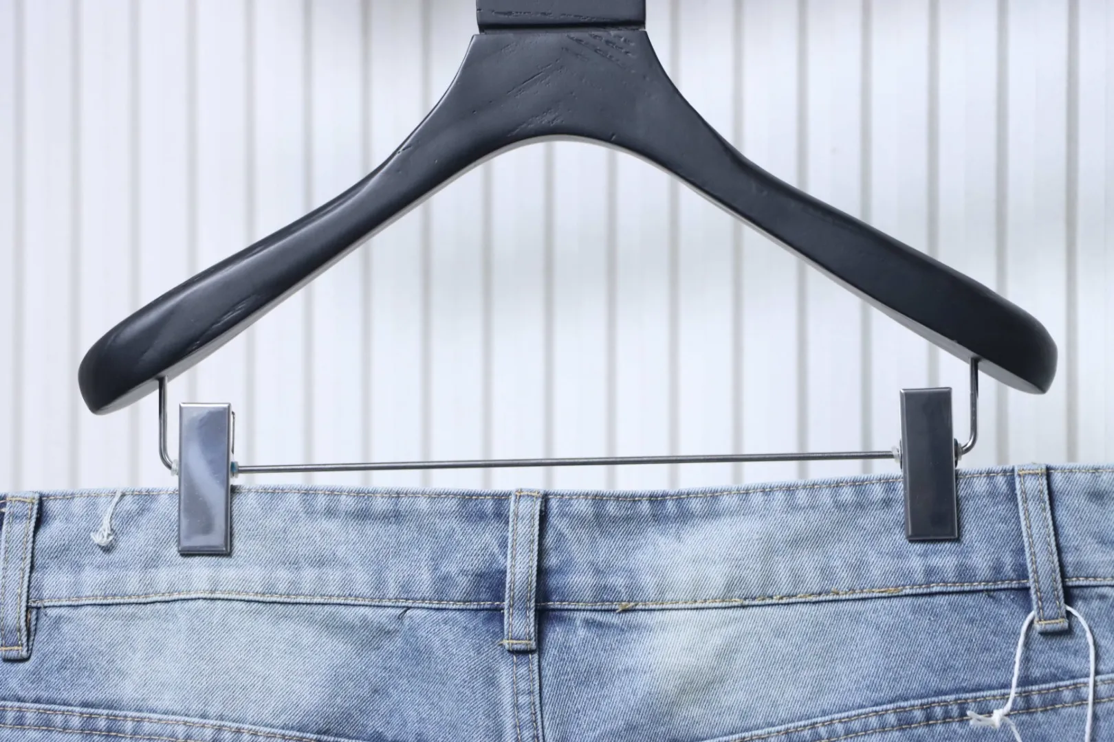 Distressed Denim Shorts - Rear Waistline Balenciaga Rear Waistline