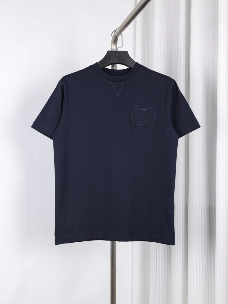 Embroidered Chest Logo Crew Neck T-Shirt