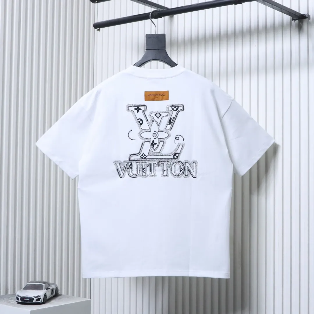Embroidered Logo Short Sleeve T-Shirt - Rear View White