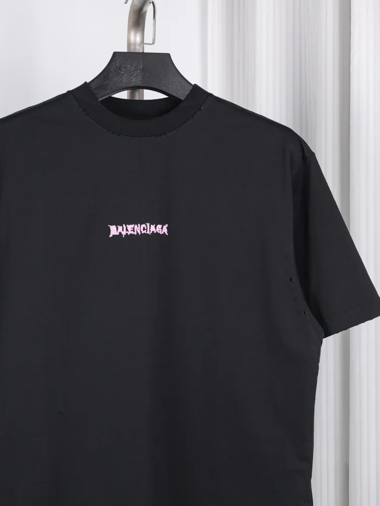 Gothic Logo Print Cotton T-Shirt - Details