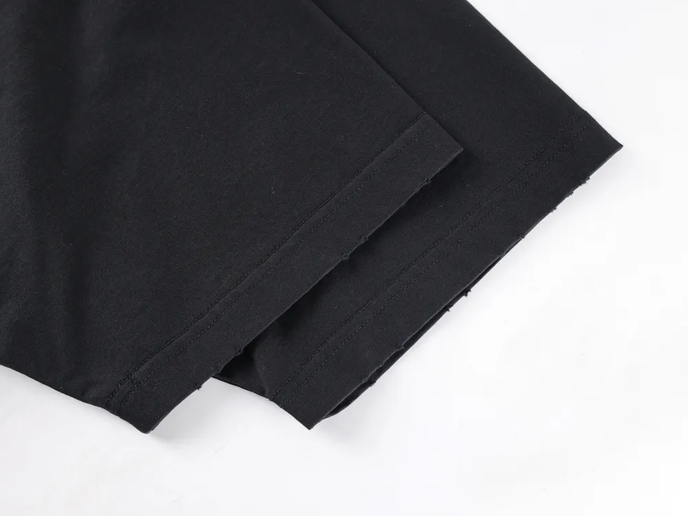 Gothic Logo Print Cotton T-Shirt - Short sleeve