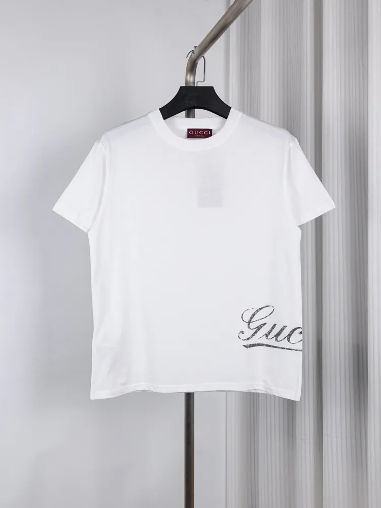 Gradient Script Logo Print T-Shirt