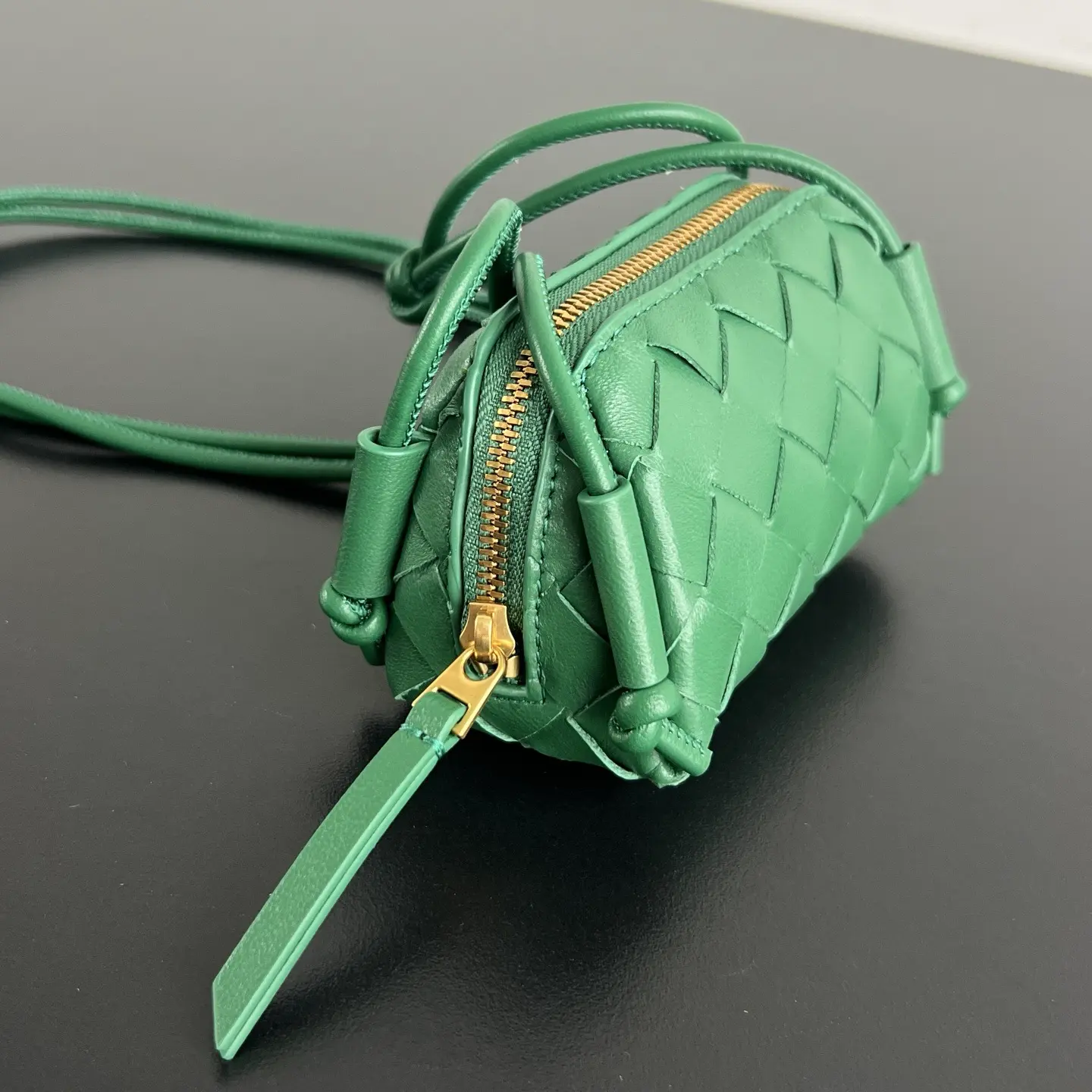 Green Ultra-Mini Dumpling Bag – Dimensions: 11.4 x 10 x 73