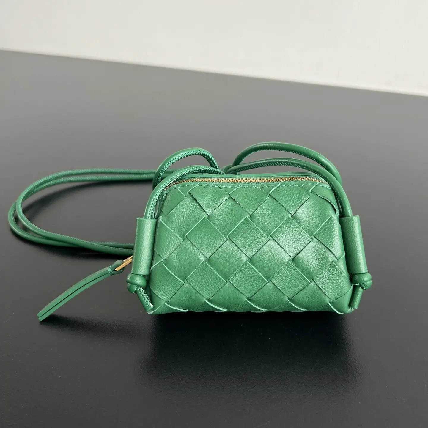 Green Ultra-Mini Dumpling Bag – Dimensions: 11.4 x 10 x 7 Green Ultra-Mini Dumpling Bag – Dimensions: 11.4 x 10 x 7