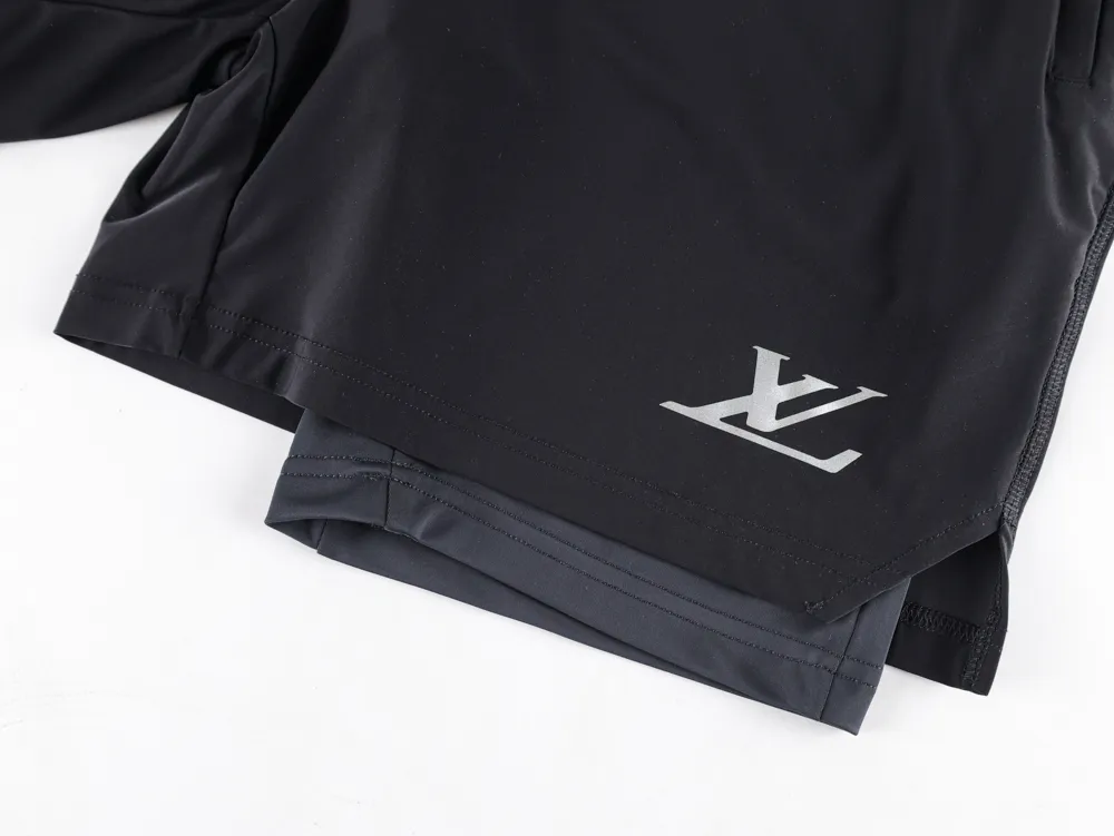 Ice Silk Double-Layer Performance Shorts - Bottom Hem