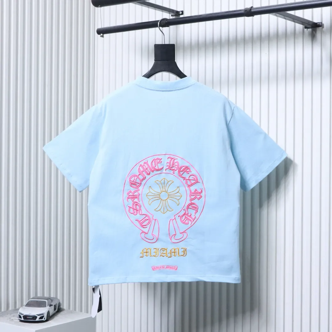 Miami Graffiti T-Shirt - Rear View Light Blue