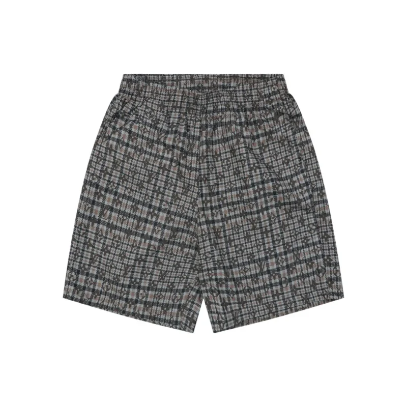 Monogram Plaid Casual Shorts