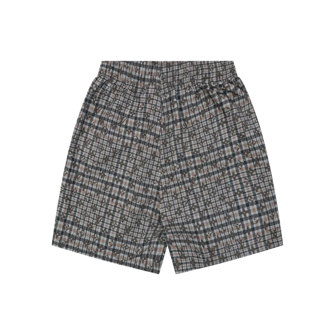 Monogram Plaid Casual Shorts - Back
