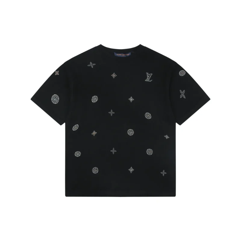 Monogram Rhinestone Embellished T-Shirt
