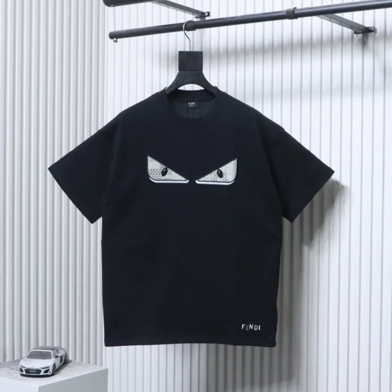 Monster Gemstone Eyes Embroidered T-Shirt