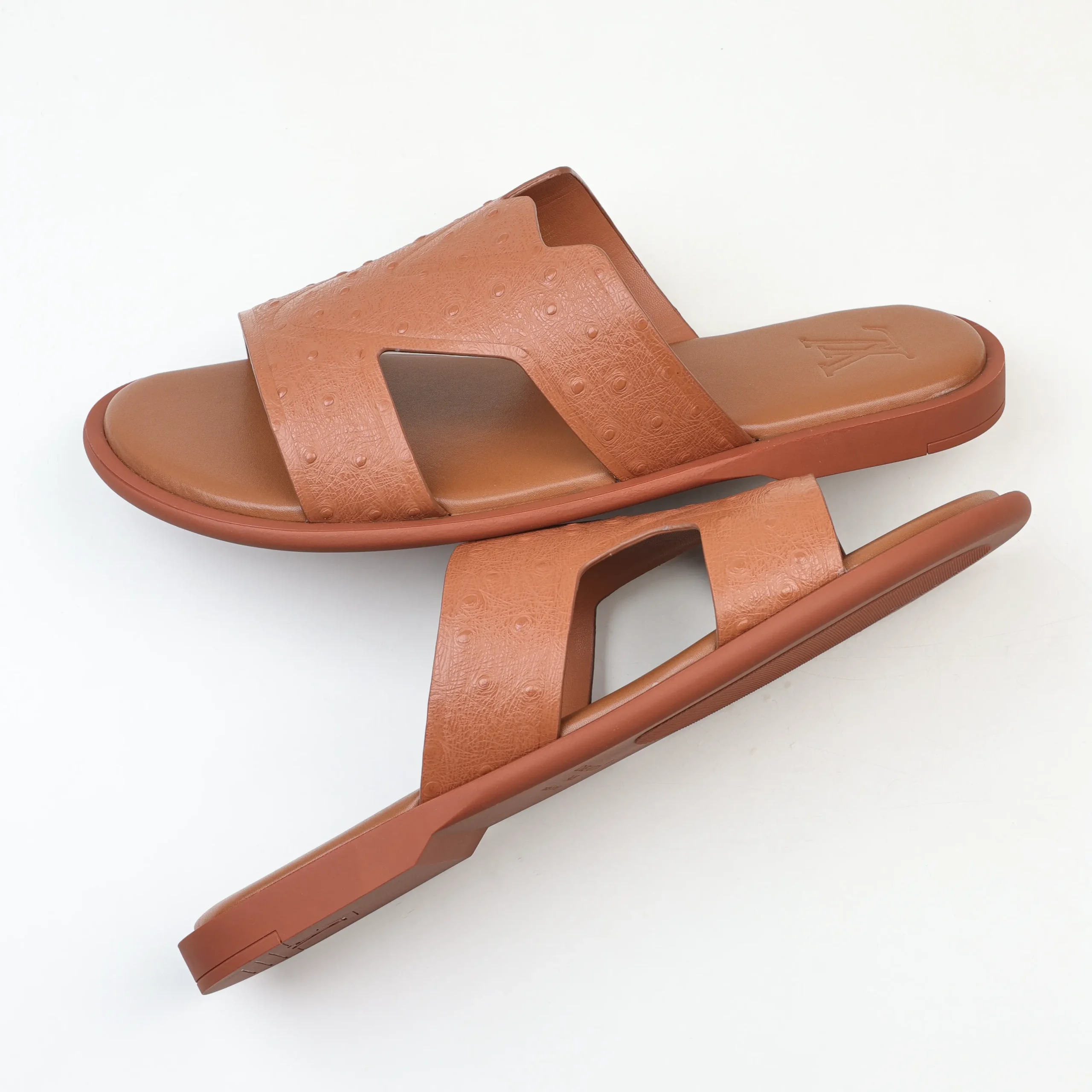 Oasis Sandalen mit runder Zehenpartie aus Krokodilleder, karamellfarben12