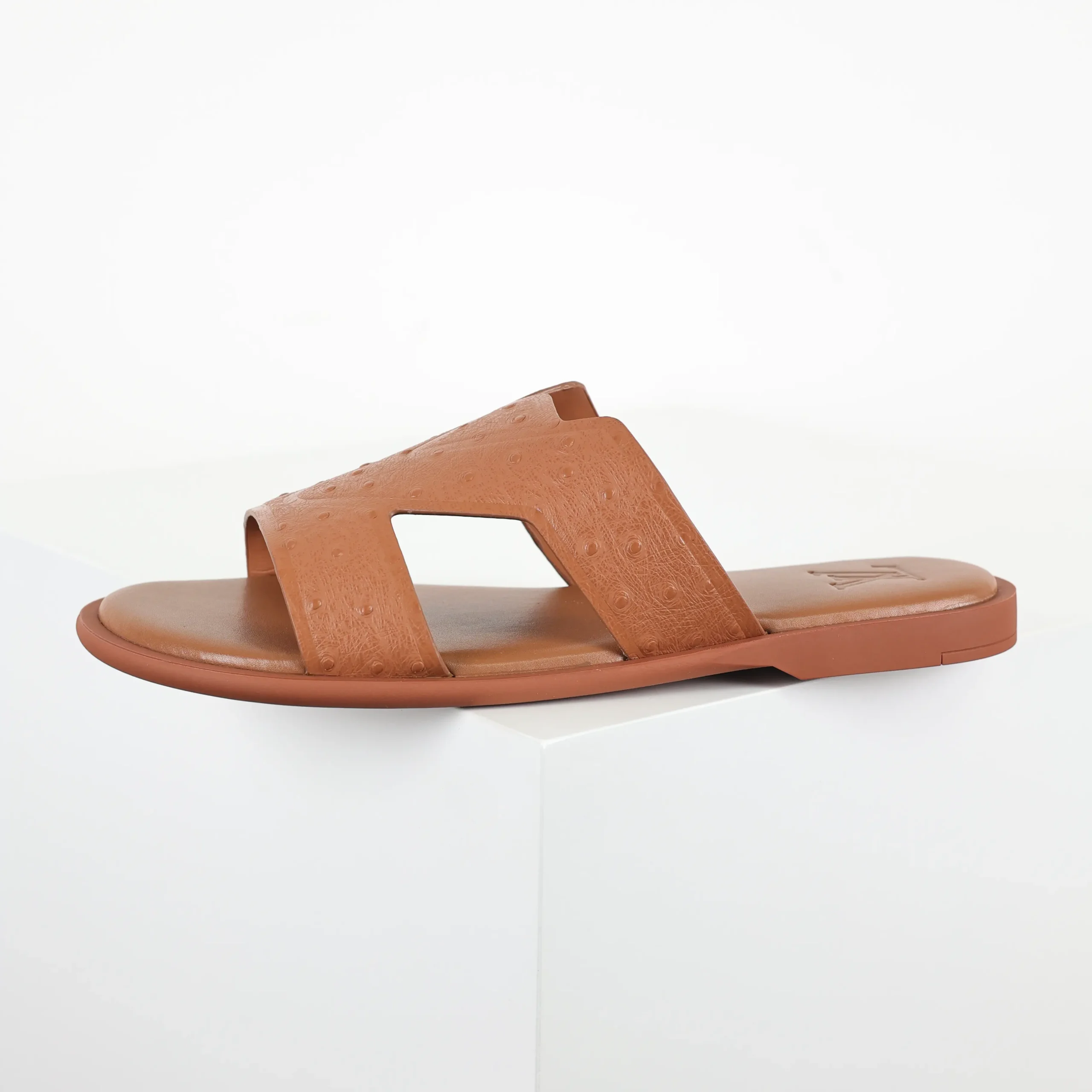 Oasis Sandalen mit runder Zehenpartie aus Krokodilleder, karamellfarben9