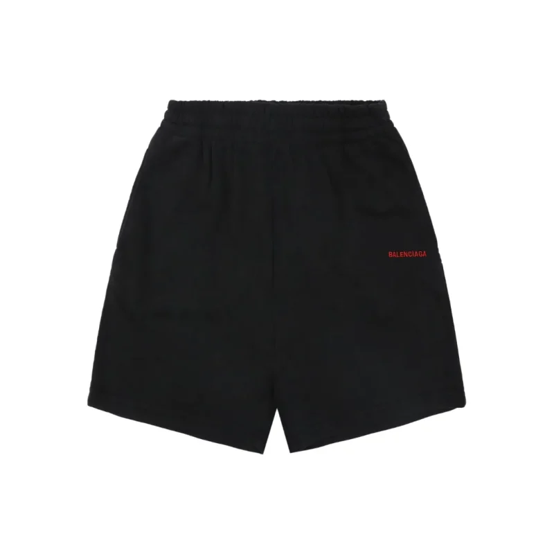 Paris Logo Embroidered Cotton Shorts