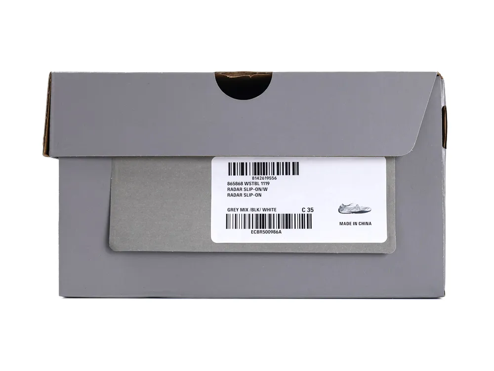 Radar Slip-On Grey Black White - Shoe Box