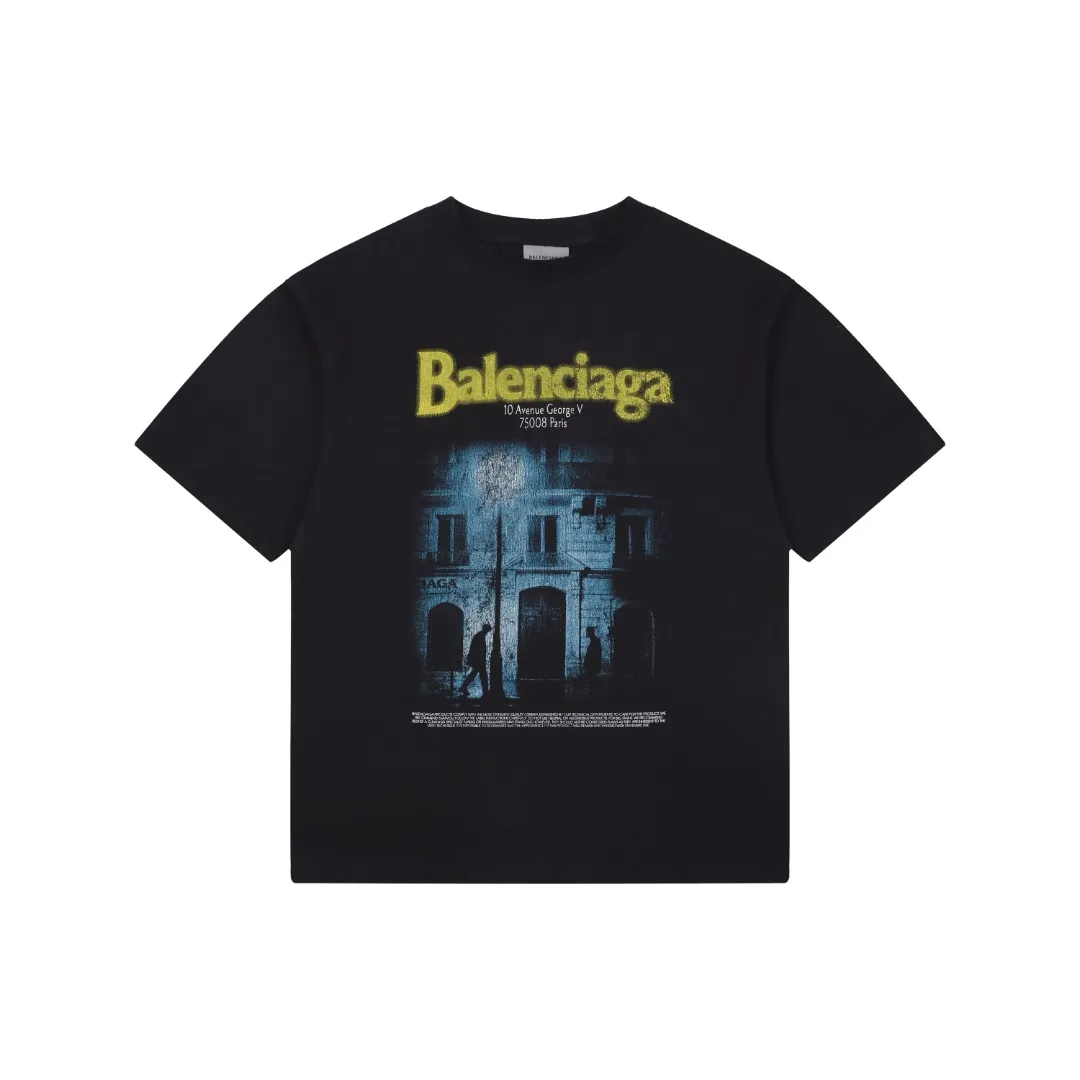 Vintage Street Scene Graphic T-Shirt