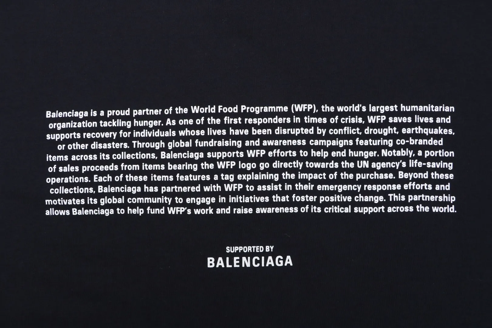 WFP Logo Oversized T-Shirt - Logo Text