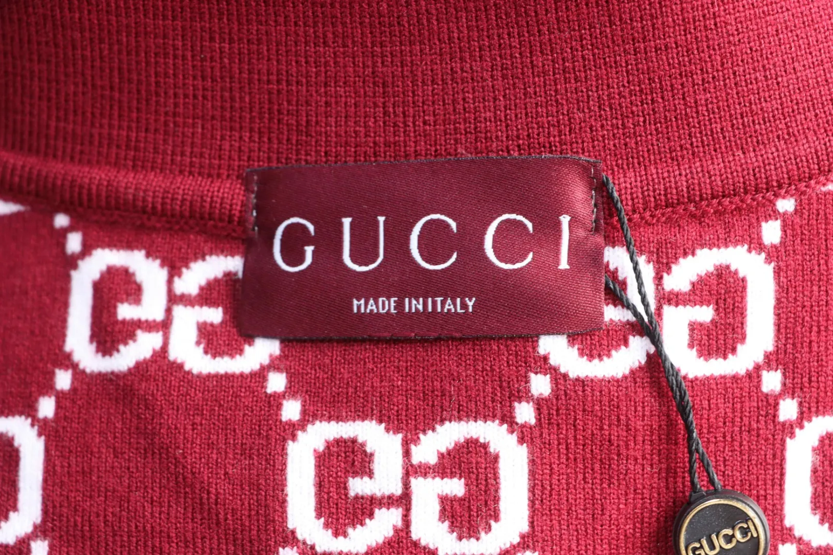 All-Over Jacquard Knit Polo T-Shirt - Brand Label
