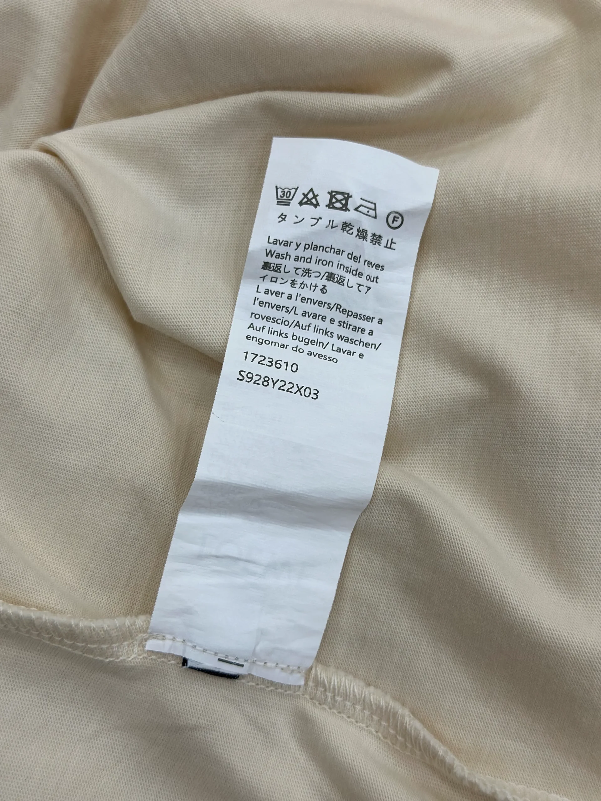 Anagram Embroidered Cotton T-Shirt - Care Label