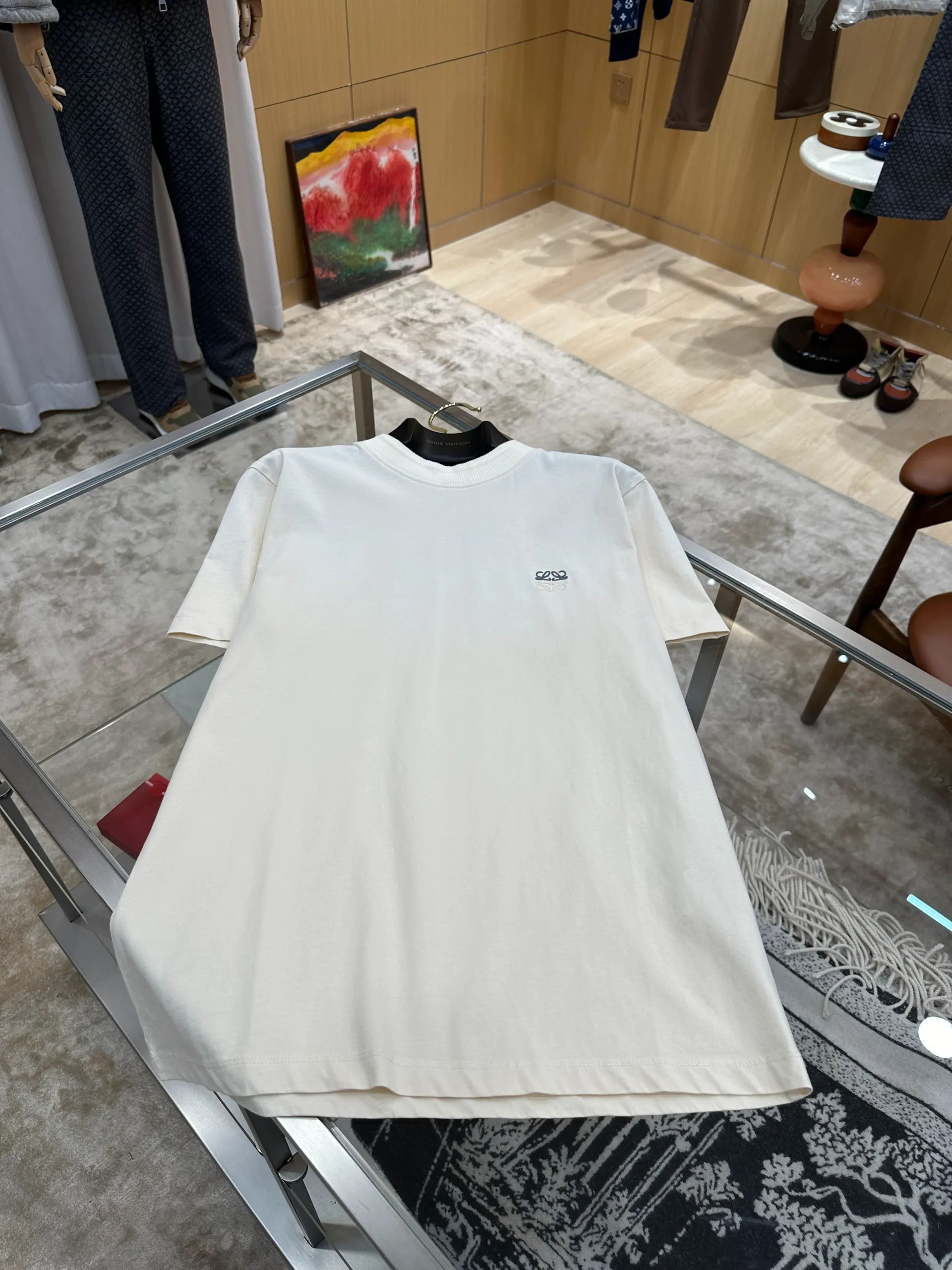 Anagram Embroidered Cotton T-Shirt - Front View Horizontal