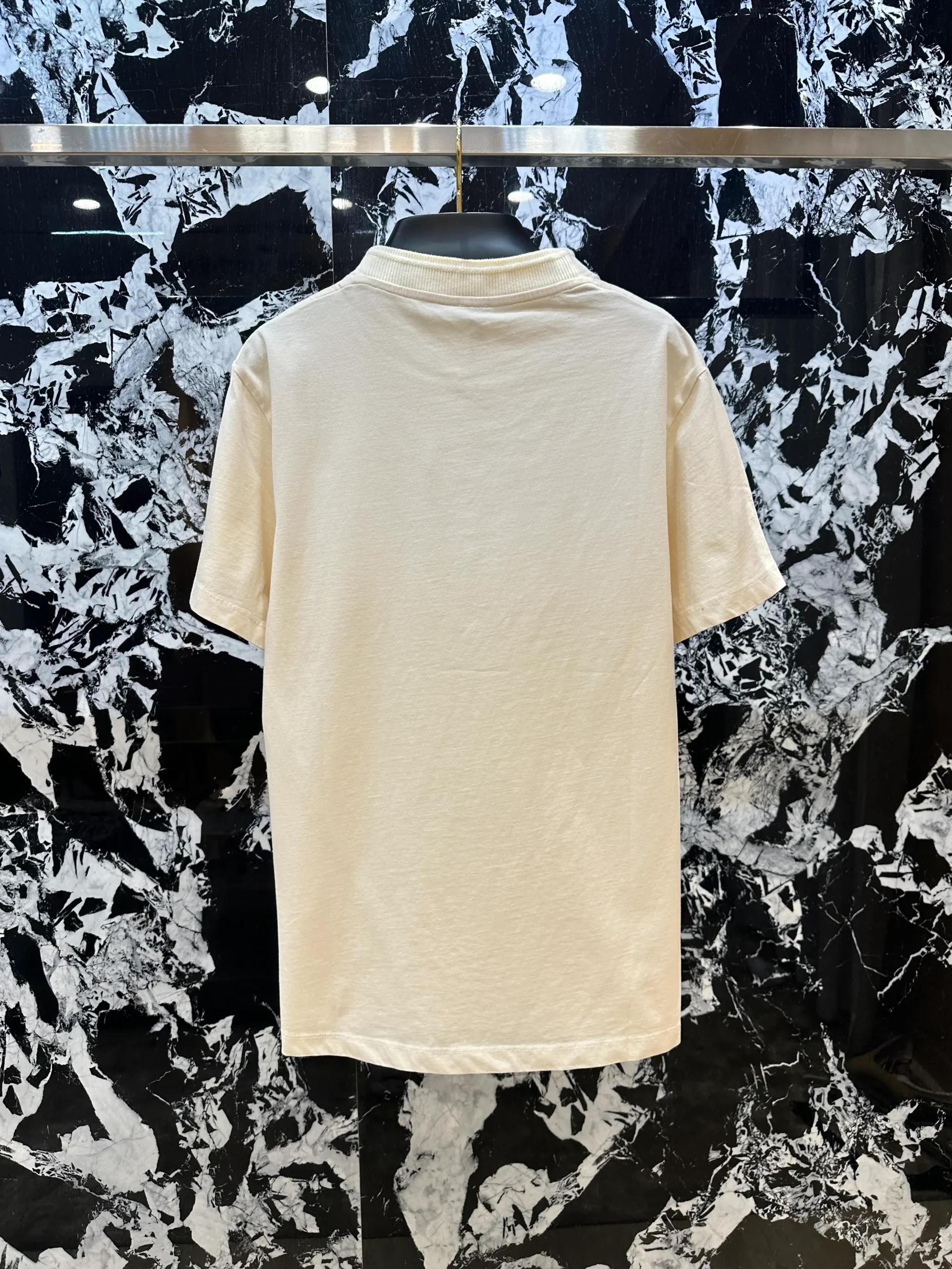 Anagram Embroidered Cotton T-Shirt - Rear View Off-White