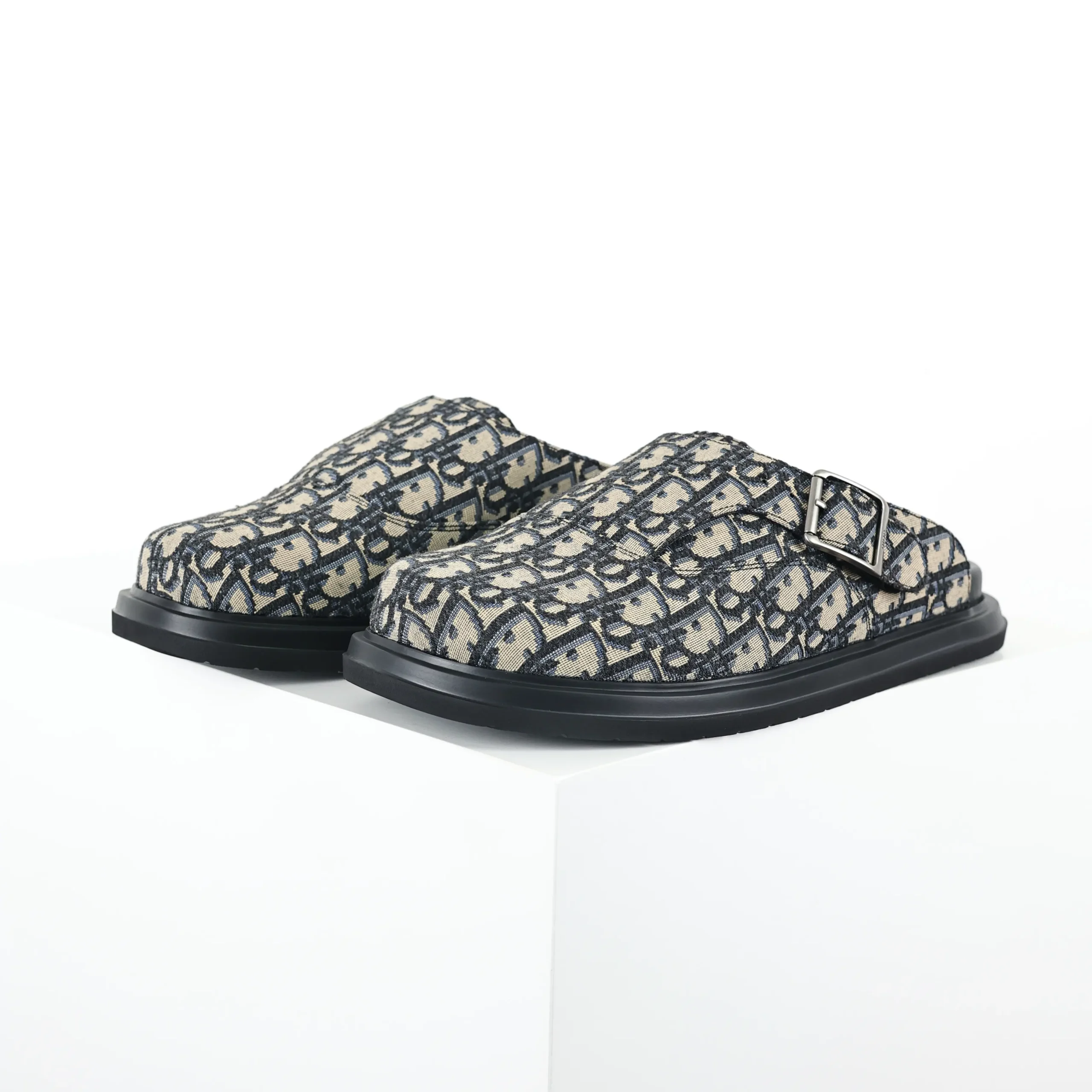 Aqua Mule Beige Schwarz Dior Oblique Jacquard1