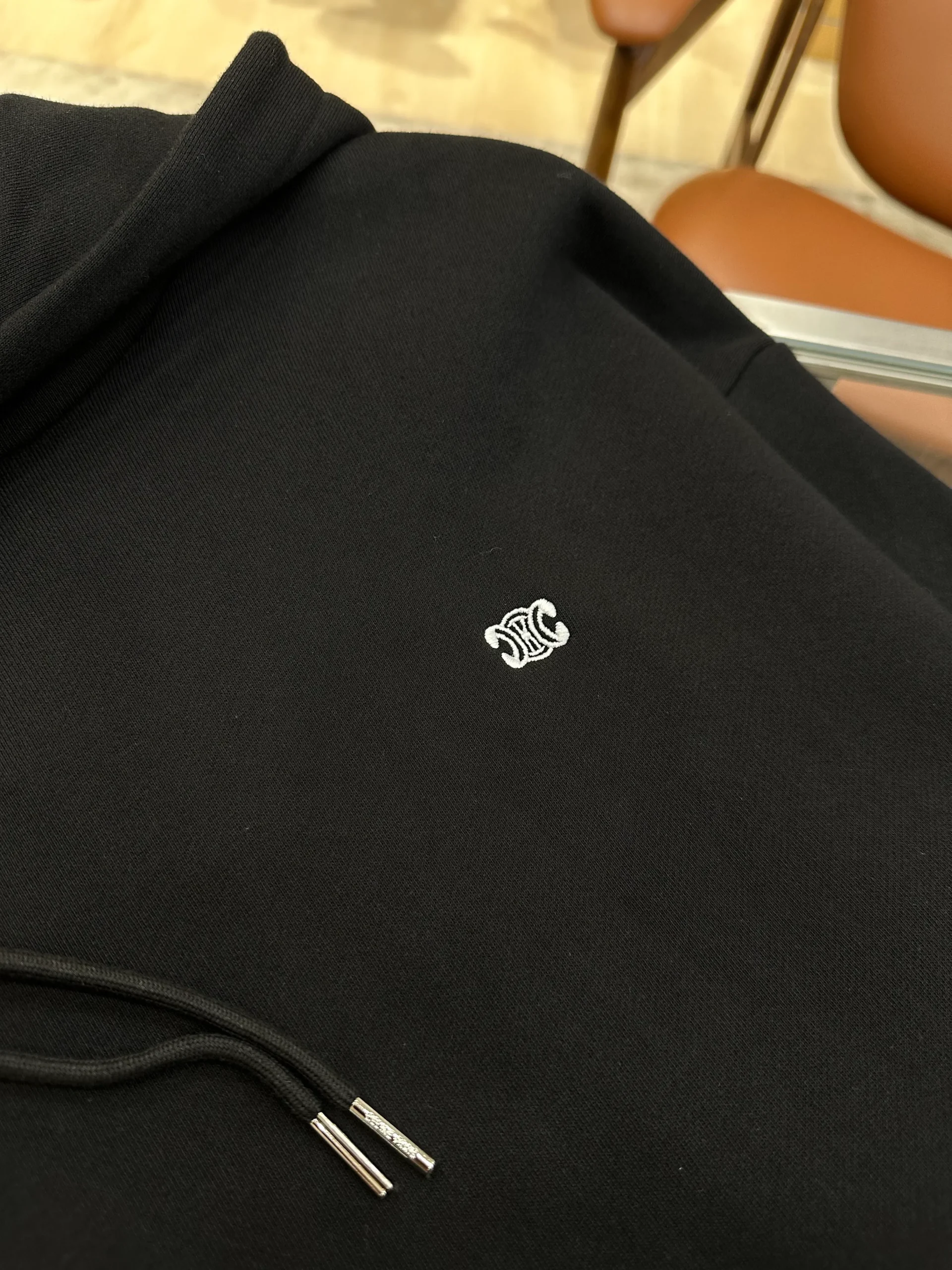 Arc de Triomphe Embroidered Hoodie - Chest Logo