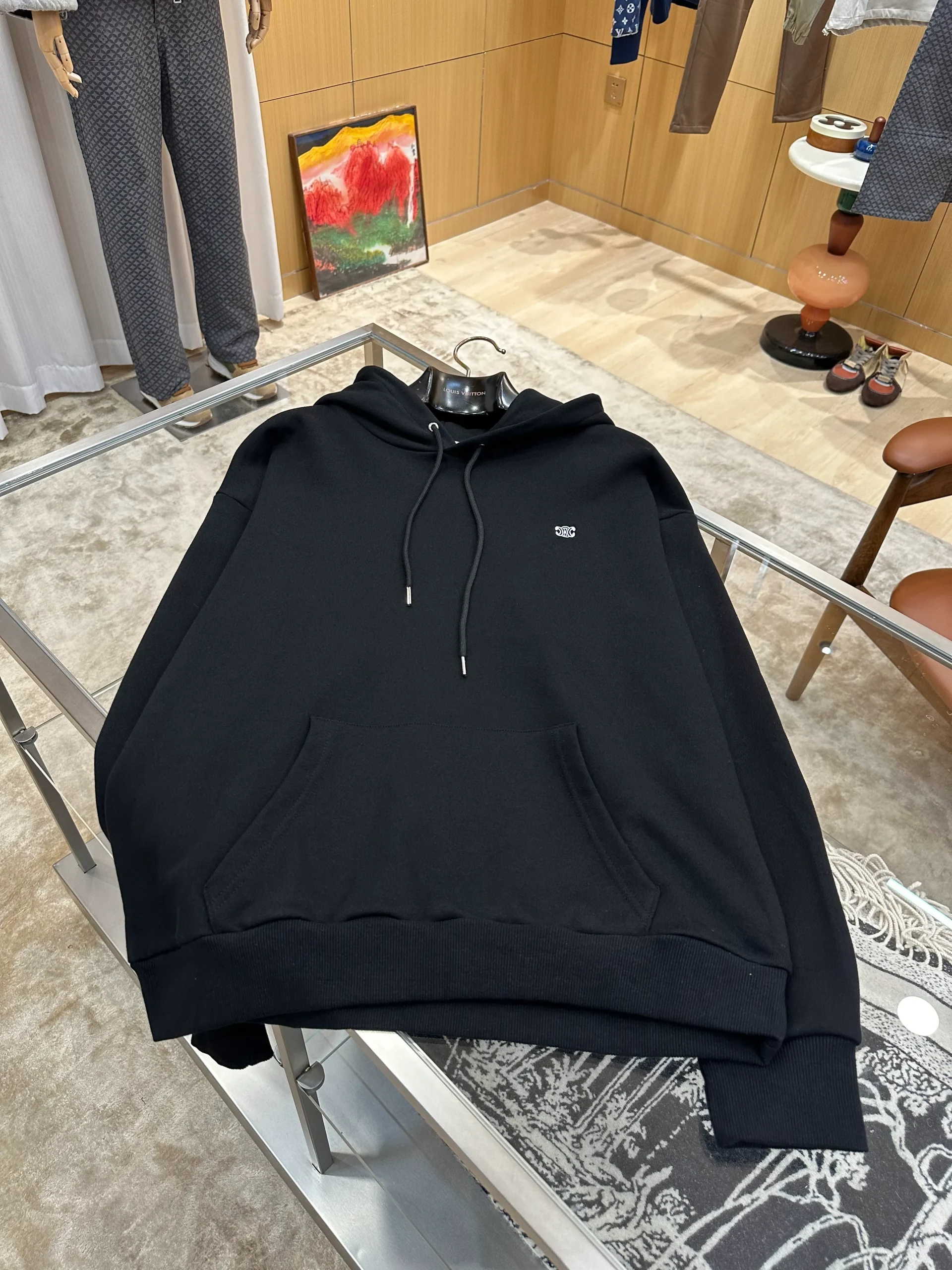 Arc de Triomphe Embroidered Hoodie - Front View Horizontal