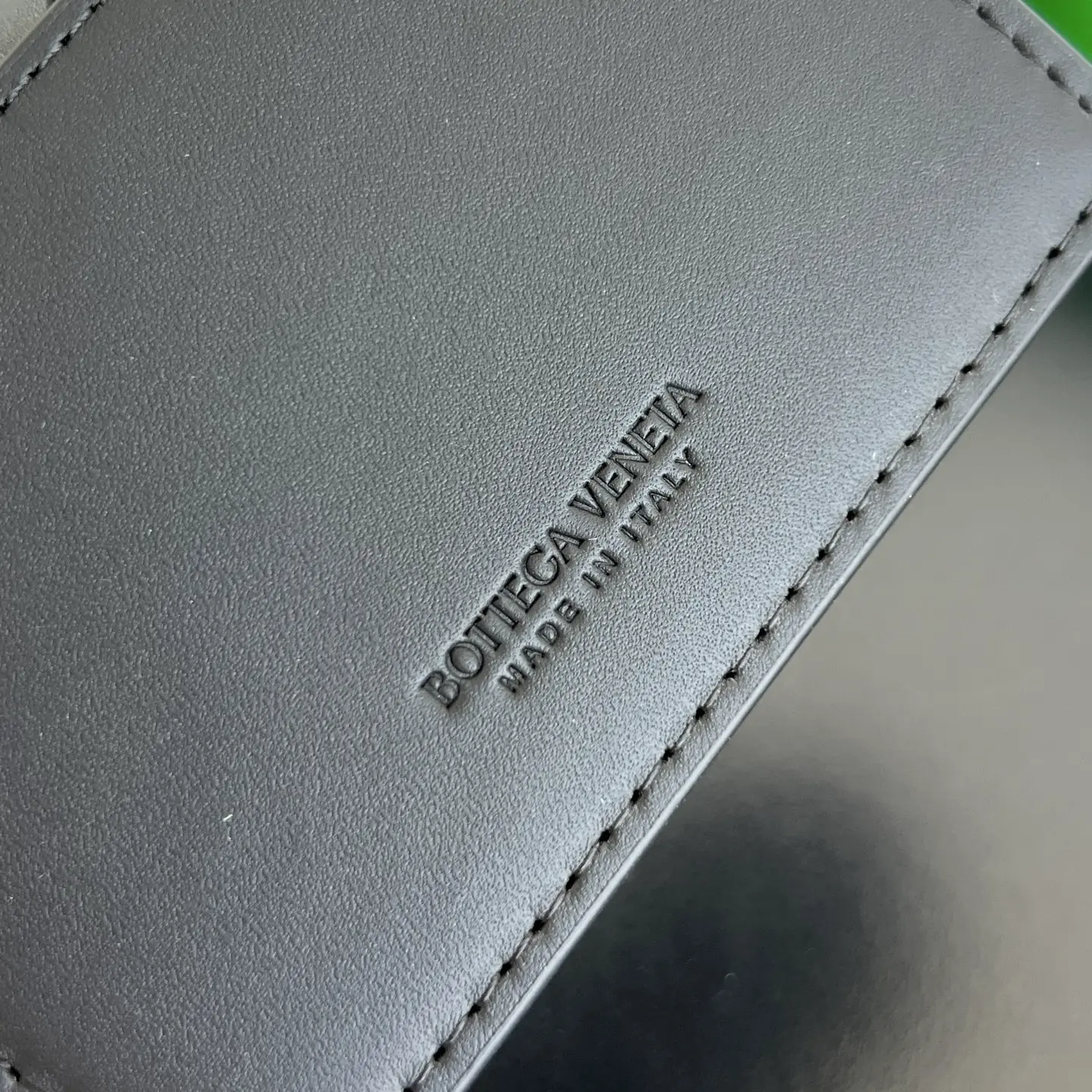 Bottega Veneta's new business card holder, black. Dimensions: 11 x 7.5 x 2.5 cm5
