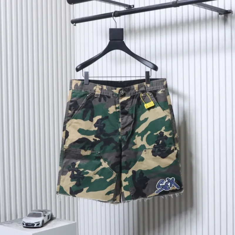 Camouflage Denim Shorts