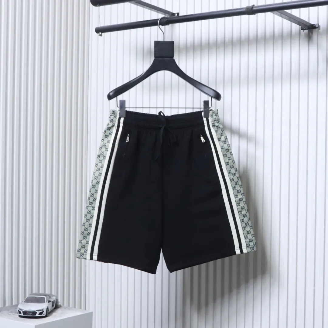 Classic Snake Print Webbing Shorts - Front View