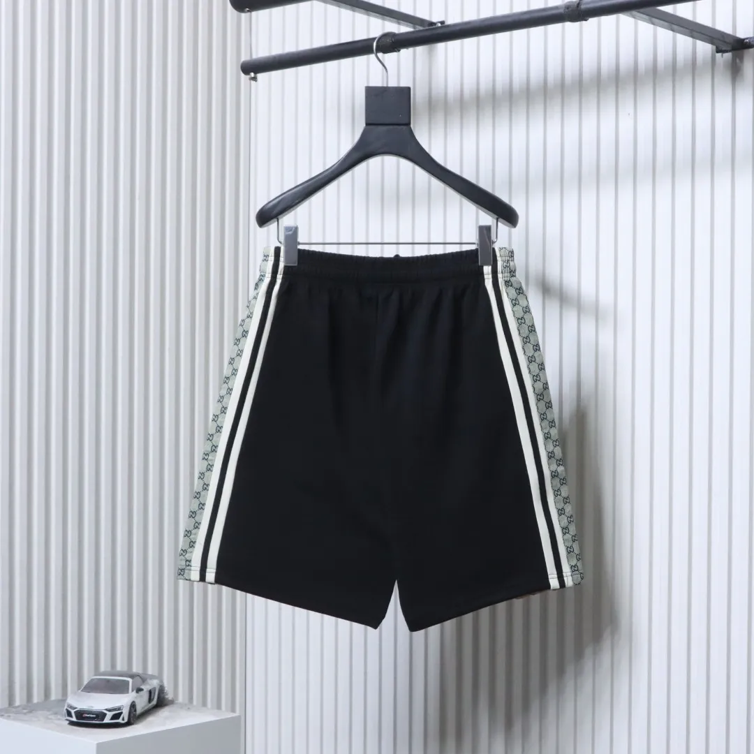 Classic Snake Print Webbing Shorts - Rear View