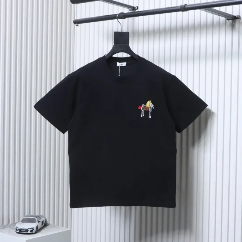 Creative Pony Embroidered Short Sleeve T-Shirt