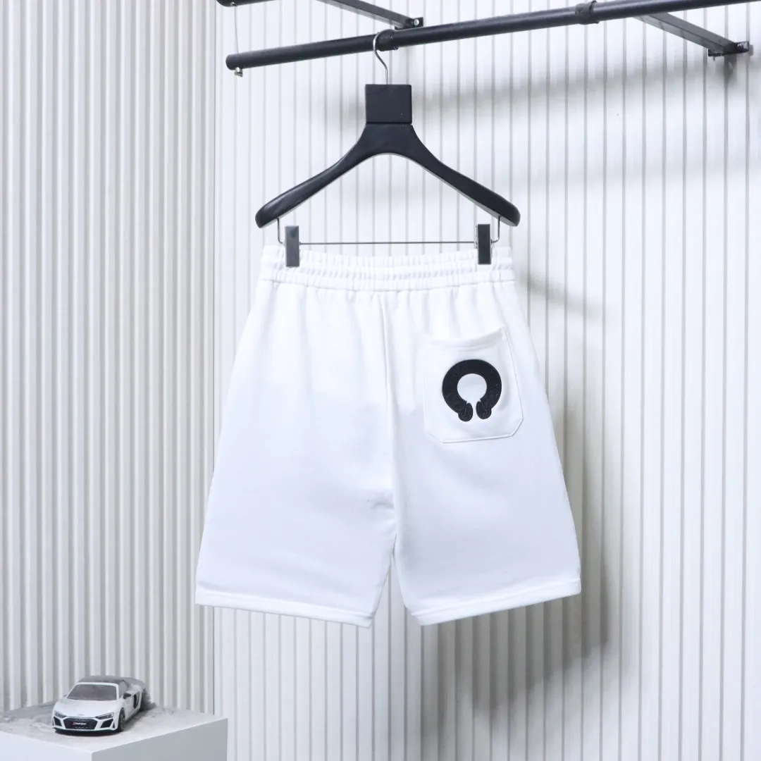 Cross Embroidery Logo Shorts - Rear View White
