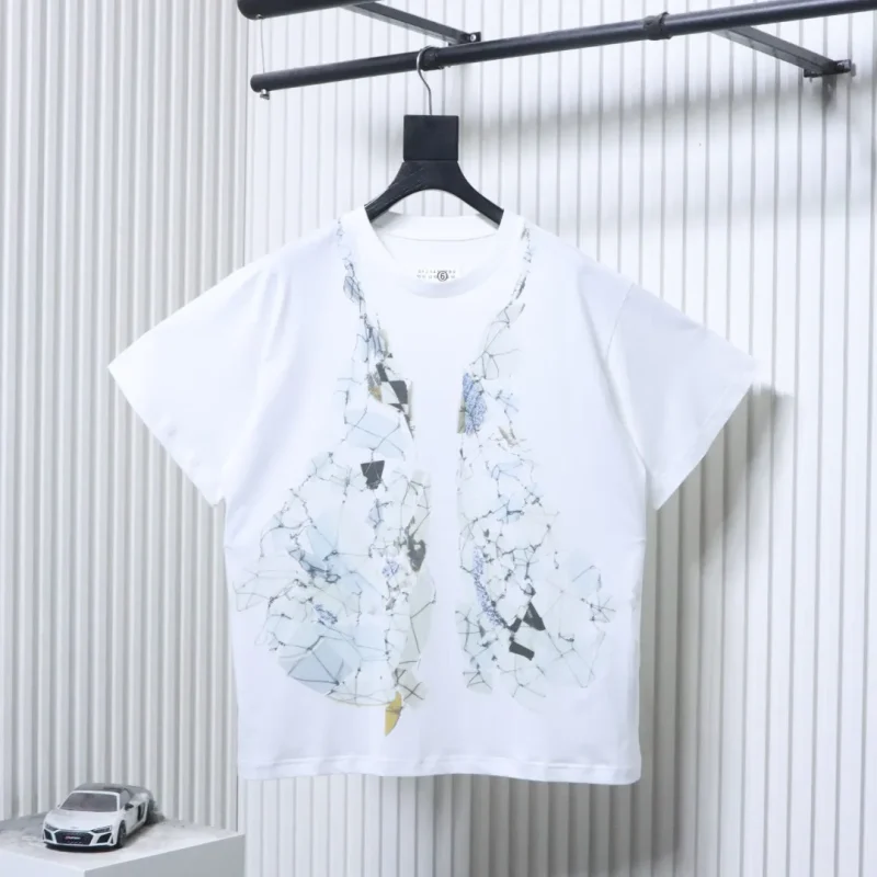 Fragment Print Short Sleeve T-Shirt
