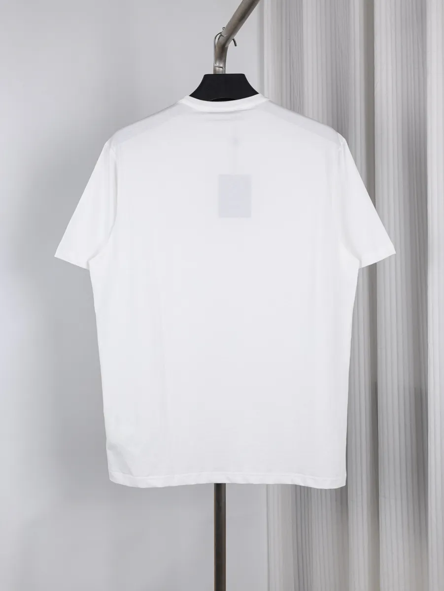 Gold-Plated Leather Logo Washed T-Shirt - Back