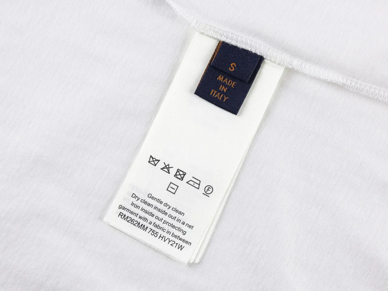 Gold-Plated Leather Logo Washed T-Shirt - Label