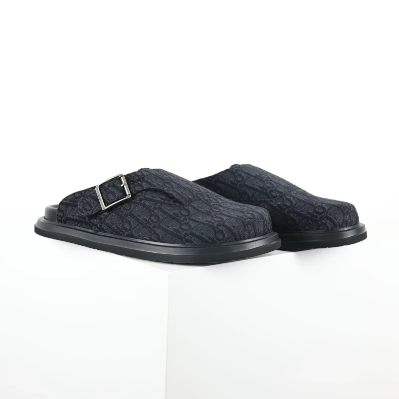 Dior Aqua Mule, Dior Oblique jacquard mule, platform sandals, black/grey/all black