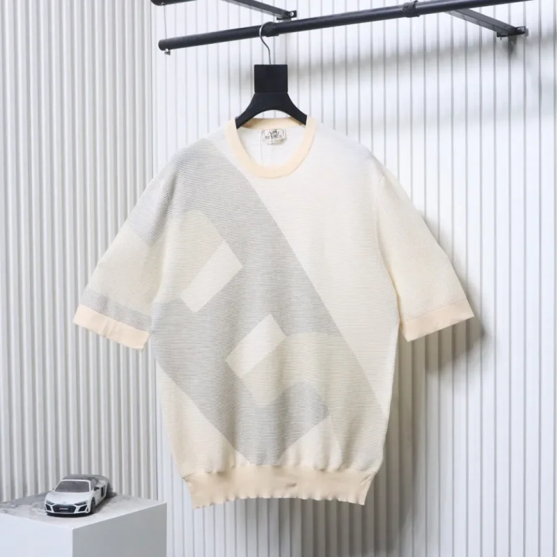Logo Jacquard Knit Short Sleeve T-Shirt