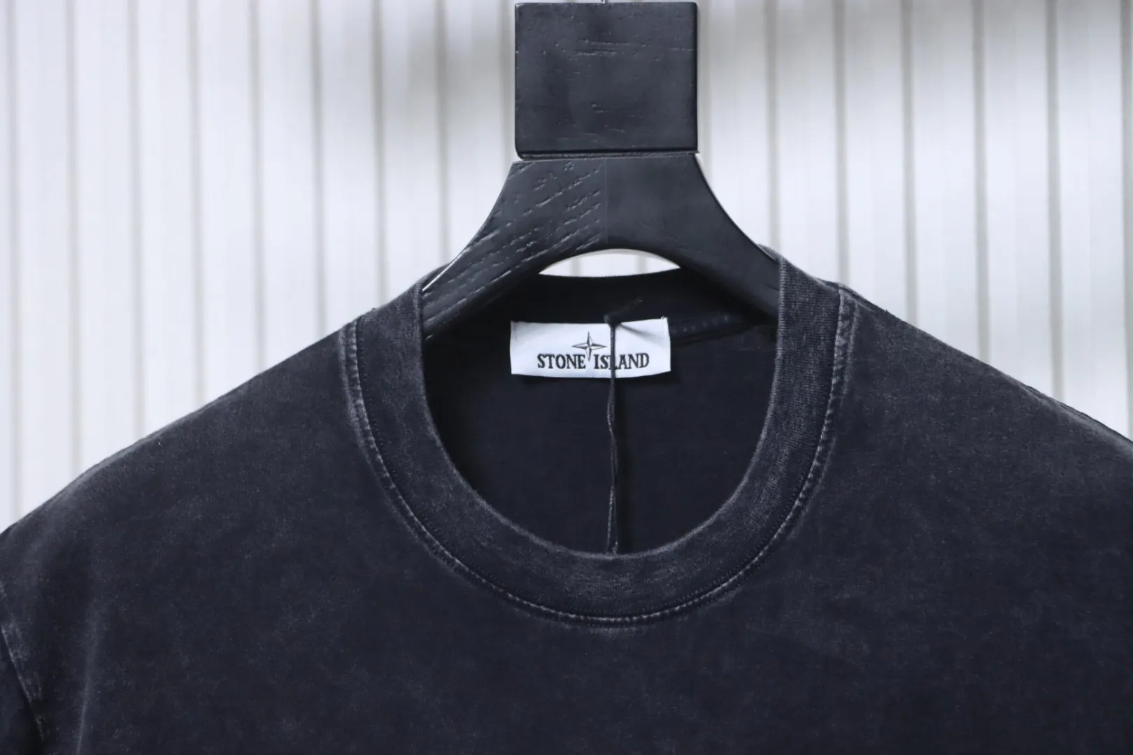 Logo Washed Short-Sleeve T-Shirt - Neckline