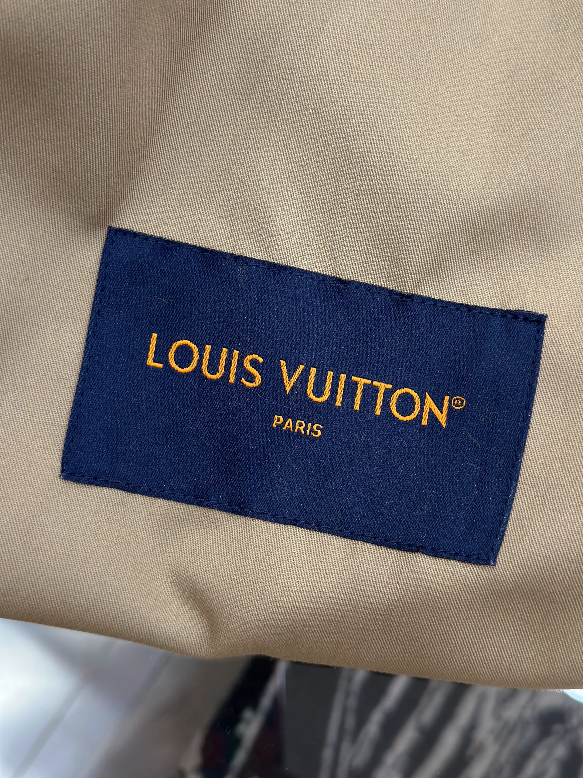 Monogram Check Collared Work Jacket - Brand Label