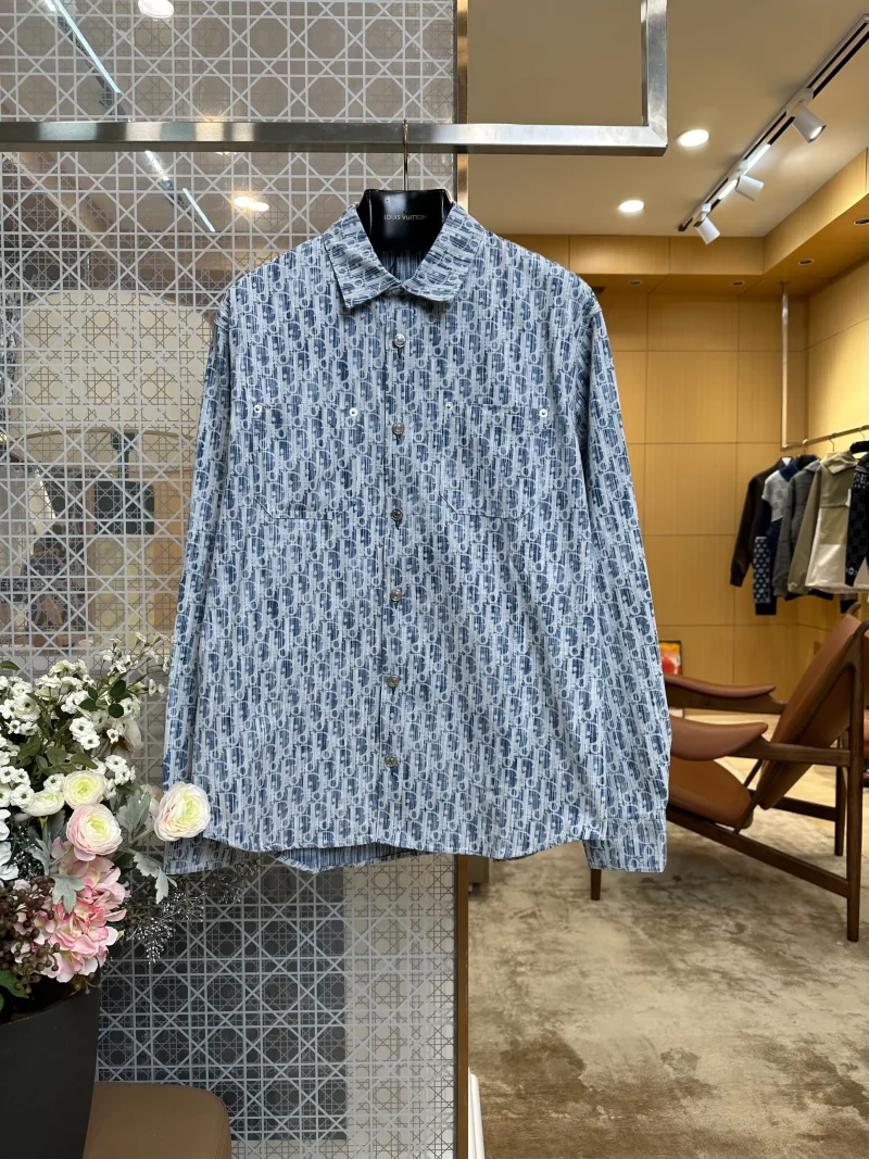 Monogram Jacquard Denim Shirt Jacket