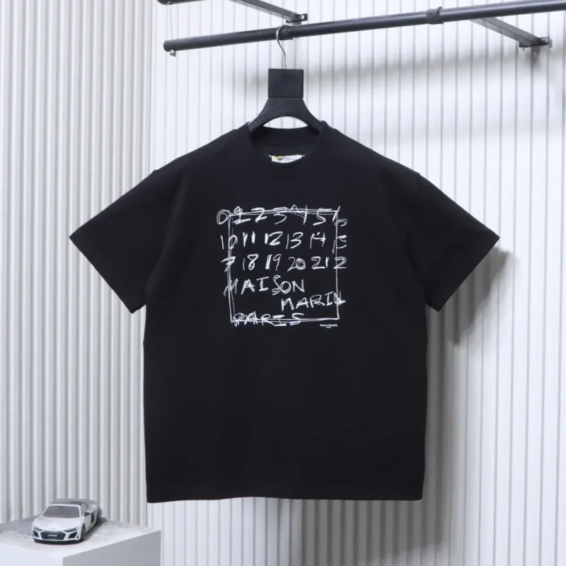 Number and Letter Print Short Sleeve T-Shirt